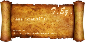 Tasi Szebáld névjegykártya